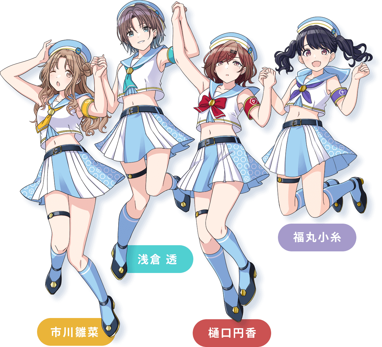 ノクチルは市川雛菜、浅倉 透、樋口円香、福丸小糸の4人組アイドルユニット