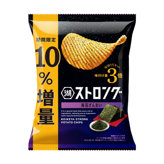 （10％増量）湖池屋ストロング 海苔ざんまい