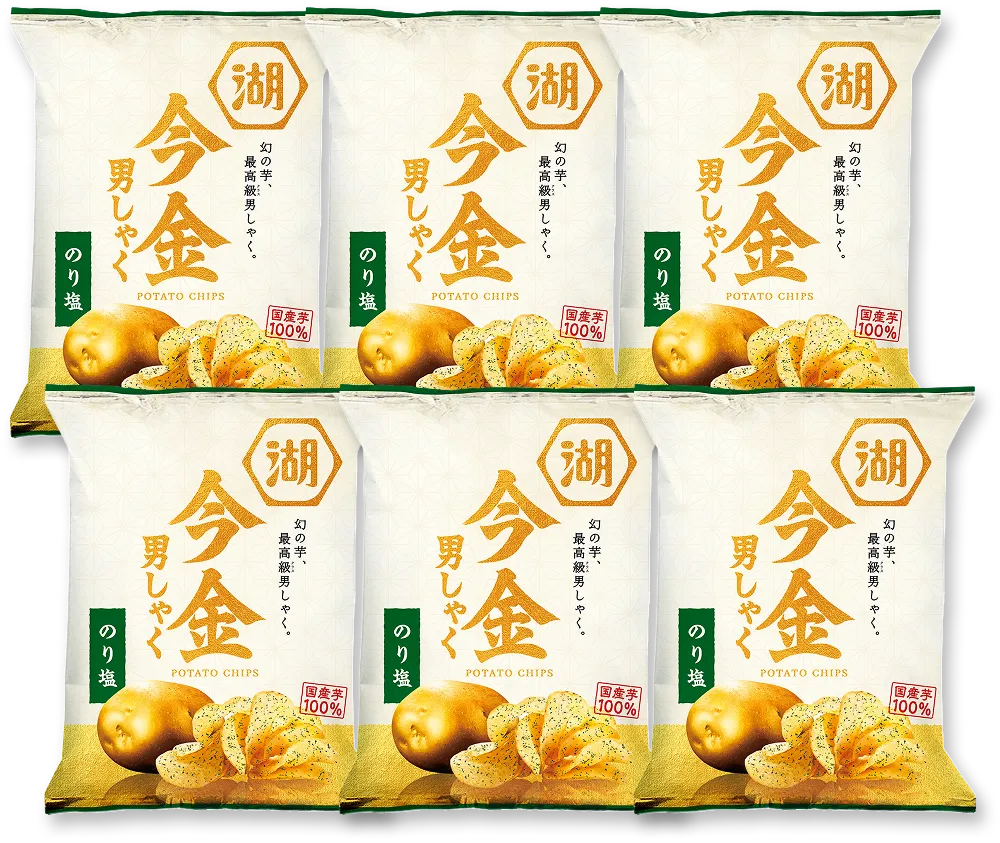 今金男しゃくポテトチップス のり塩  1箱 (70g × 6袋)