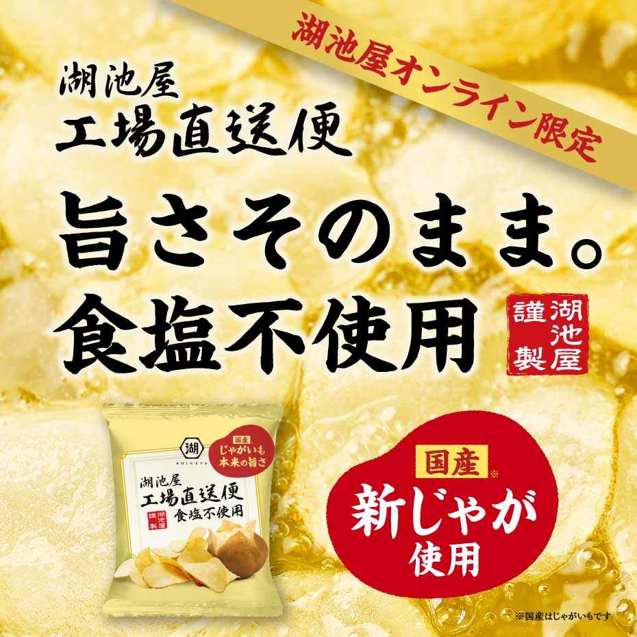 揚げたてポテトチップス 工場直送便 食塩不使用